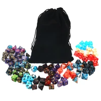 105 pcsset polyhedral dice with bag d4 d6 d8 d10 d10 d12 d20 multi sides dice for board game cube party table board games