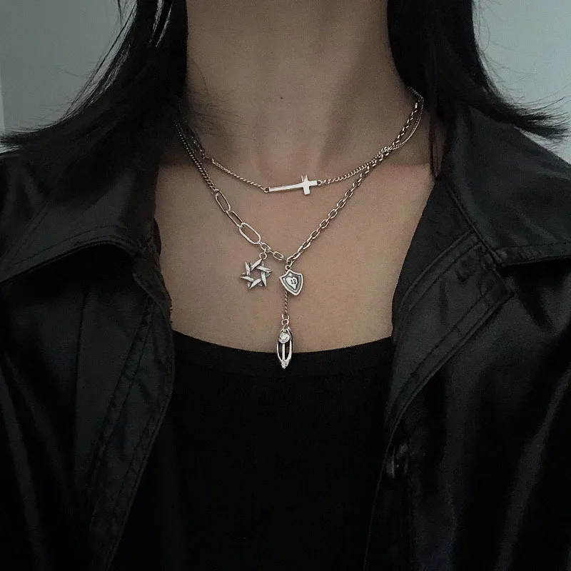 MEETSOFT серебро 925 пробы ретро заостренная пятиконечная звезда экран разнообразные