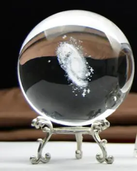metal base galaxy С украшением в виде кристаллов лампа Ночной светильник 6 см 3D гравировка галактики солнечной Системы световой ремесло Стекло круглой Офис Настольный Декор лампа vitage Dragon - Испускаемый цвет: metal base galaxy
