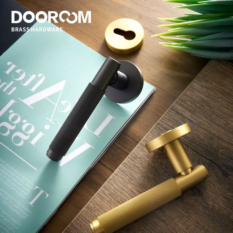 Dooroom латунный дверной замок набор Современный серый интерьер спальня ванная