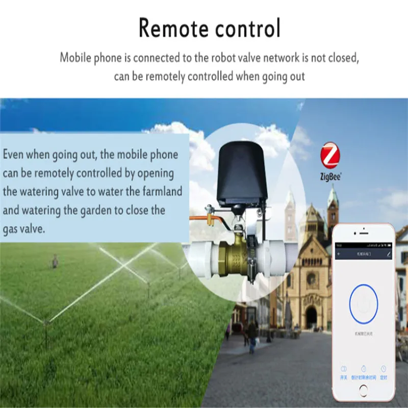 Smart Home Zigbee Tuya APP Control Switch Valve Water/Gas Automation For Alexa Google Assistant IFTTT | Электроника