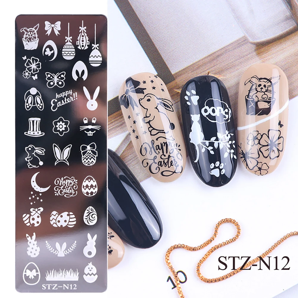 

Retro Flower Snowflake French Line Pattern Nail Stamping Plates Geometric Leaf Floral Nail Art Stamp Stencil Printing Template