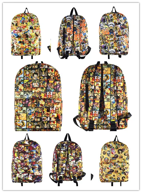 

LISM One Piece Style Fashion Backpacks Rucksacks Cartoon Backpack Casual Student Schoolbags travel Knapsack Unisex