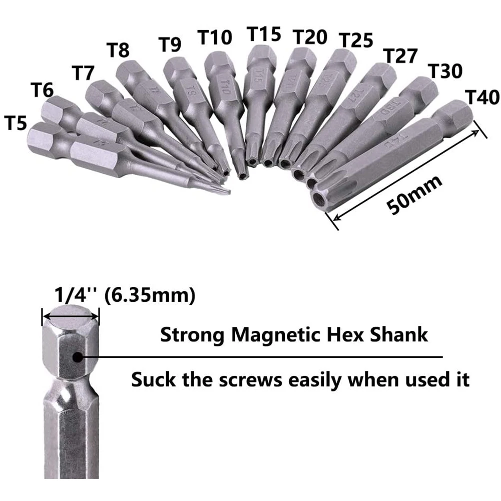 Набор безопасных бит 11 шт. 12 отвертка с защитой от вскрытия сверла биты для
