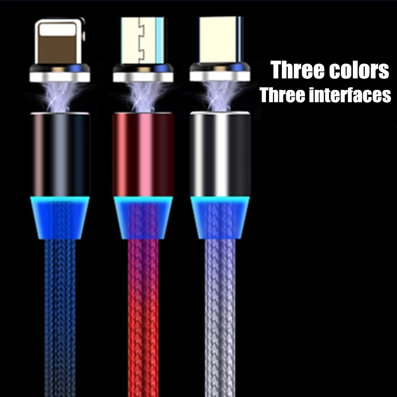 Магнитный USB кабель для зарядки и передачи данных для type-C IOS iPhone Android Micro USB кабель для быстрой зарядки и синхронизации данных для смартфонов