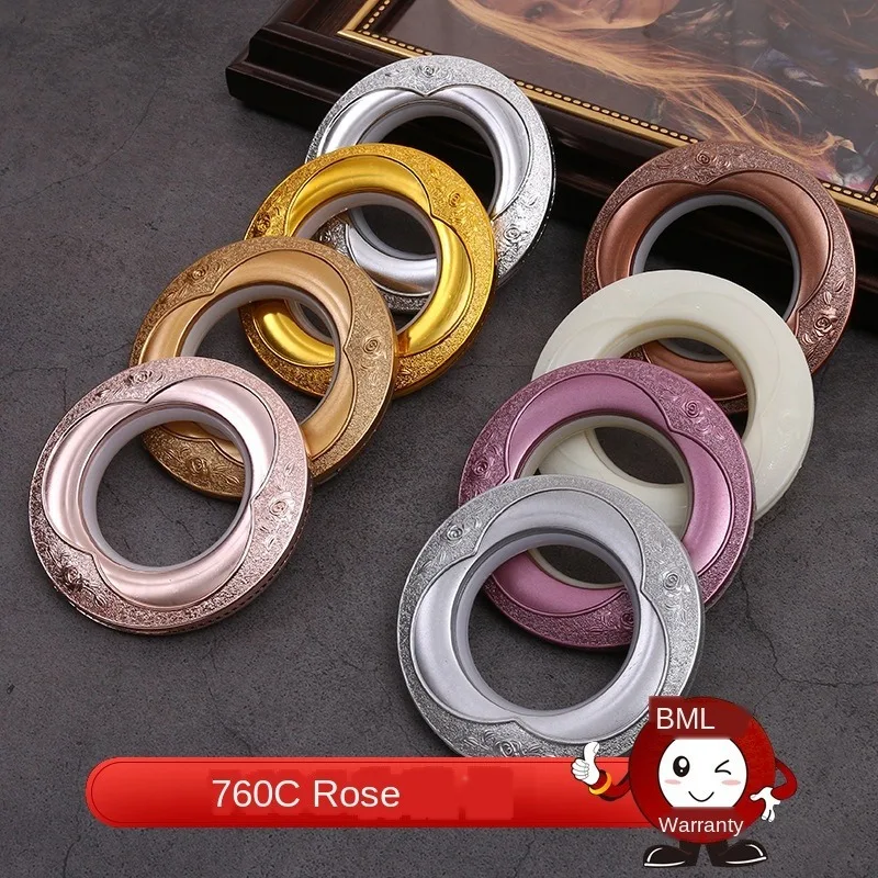 

20/40/80PCS/ LOT High Quality Home Decoration Curtain Accessories eight Colors Plastic Rings Eyelets for Curtains Grommet Top