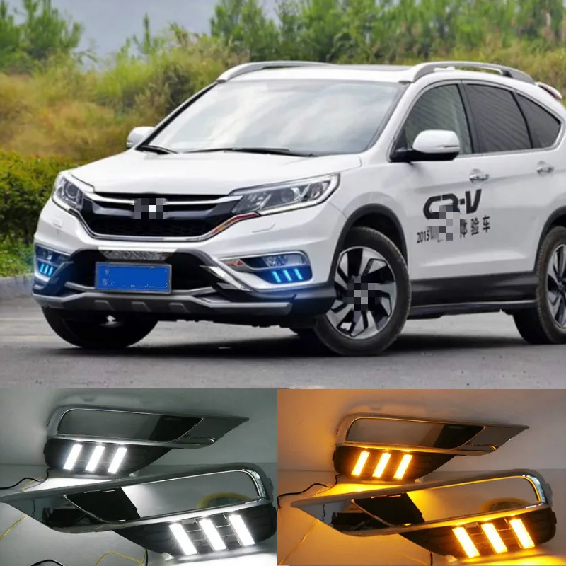 2 шт. светодиодный дневные ходовые огни ДХО для Honda CRV CR V 2015 2016 бампер передняя