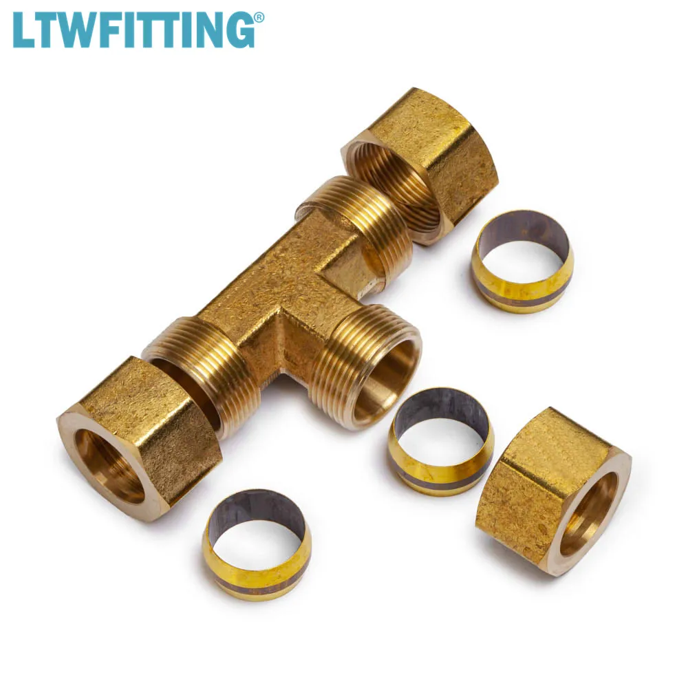 LTWFITTING 3/4 &quotOD компрессионный Тройник латунный Компрессионный фитинг|brass compression