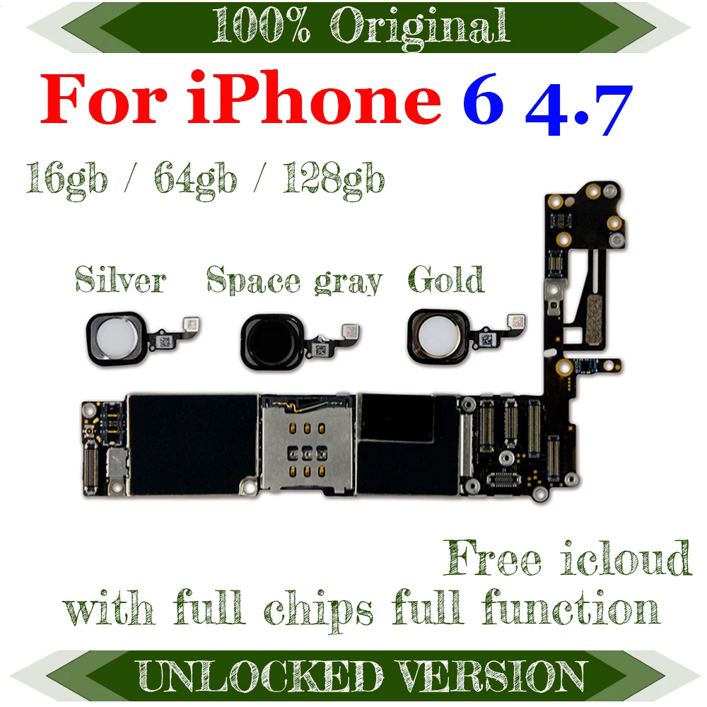 Материнская плата для iPhone 6 с распознаванием и без распознавания отпечатку