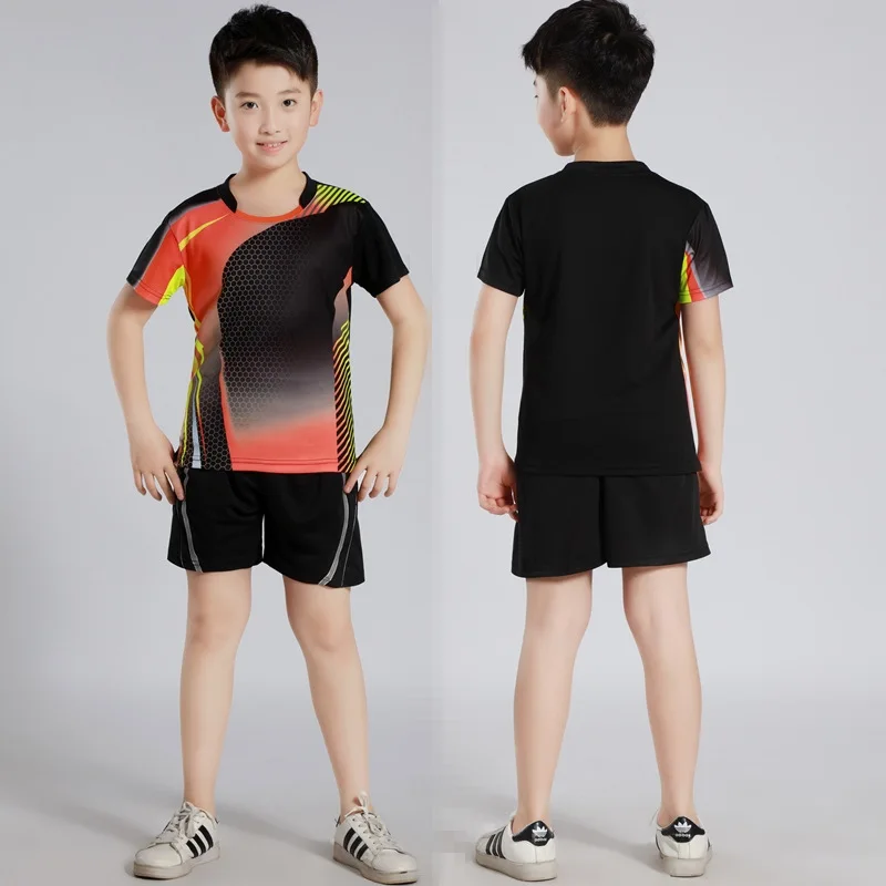 Boys' Badminton Suit Girls' Tennis Shirt Short Sets Girl Ping Pong Clothes Child Volleyball Kits Jersey Kid Sportswear Clothing