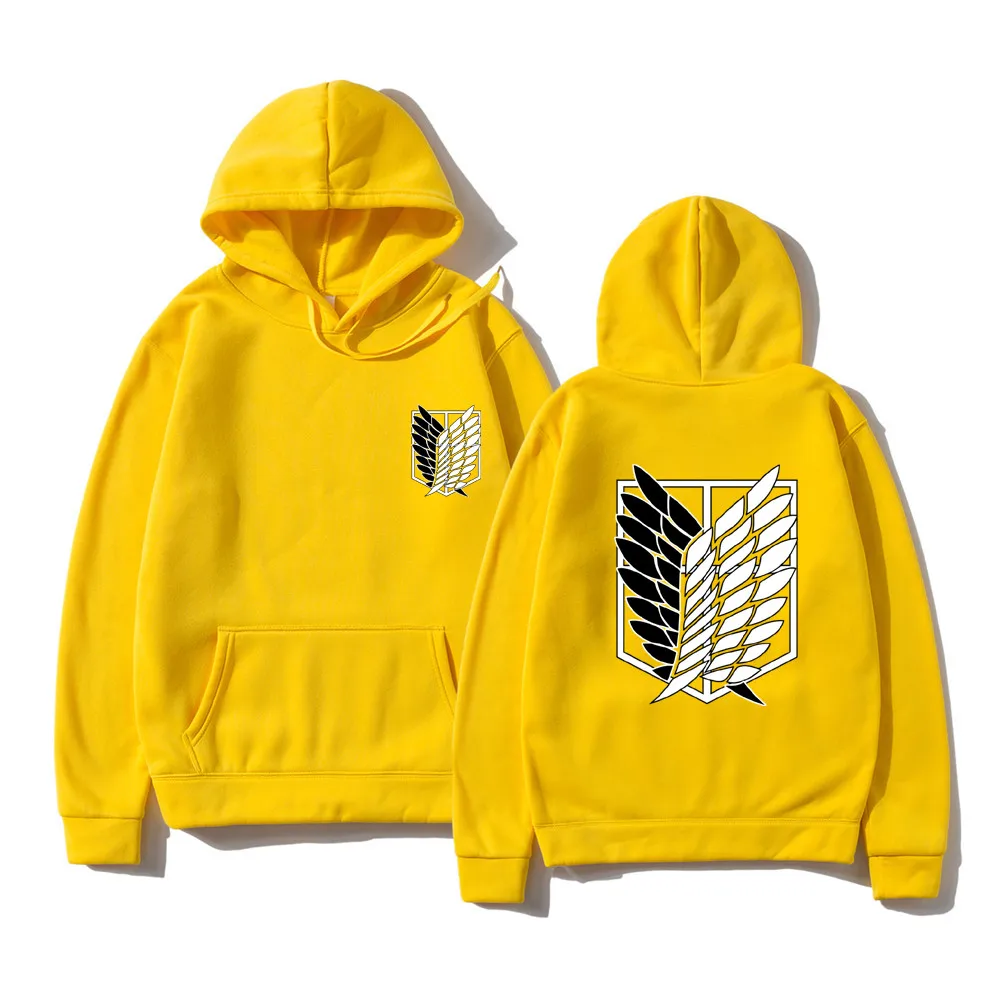 

Attack on Titan Men Hoodies Sweatshirts Japanese Anime Shingeki no kyojin Graphic Hoodies Men Pullover Hooded Sweatshirt Unisex