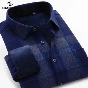 Рубашка мужская с длинным рукавом, теплая плотная Вельветовая рубашка в клетку, большие размеры 5XL 6XL 7XL 8XL 9XL 10XL, зима