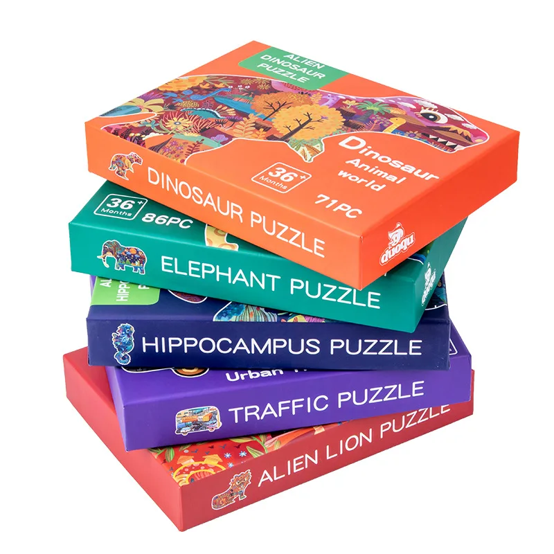 

Lion Wolf Traffic Alien Wooden Puzzle Irregular Three-dimensional Animal Puzzle Manufacturer Wooden Puzzle Toy