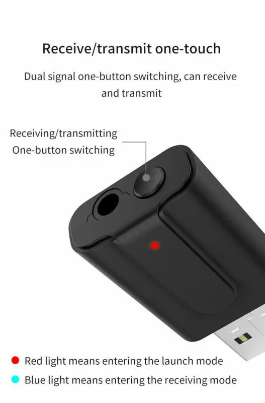 US 3.5mm USB Wireless Bluetooth 5.0 Music Audio Stereo Receiver Adapter Dongle | Электроника