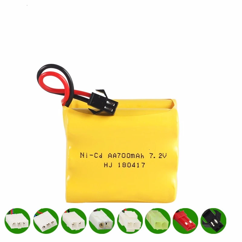 (SM Plug) Ni-CD 7.2v 700mah Battery + USB Charger For Rc toys Car Tank Train Robot Boats Guns AA Rechargeable Pack | Игрушки и хобби