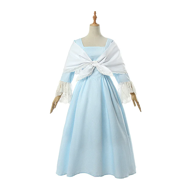 

Cosplay Original Retro Long Cotton Medieval Dress Shawl Hat Medieval Dress Queen Masquerade Gowns Halloween Costume