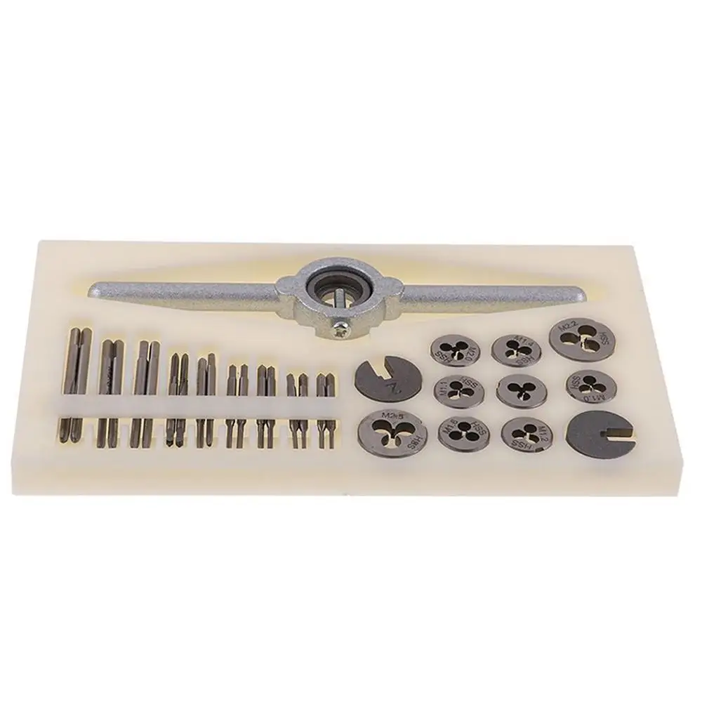 31 шт. Мини HSS Метрическая резьба вилки краны штампы гаечные ключи ручка набор M1-M2.5