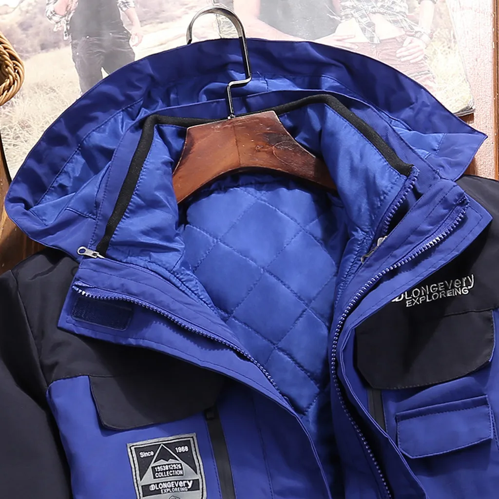 

Men Outdoor Jacket Male Casual Blouse Waterproof Hoodie Hat Detachable Breathable Sport Outwear Mountaineering coat