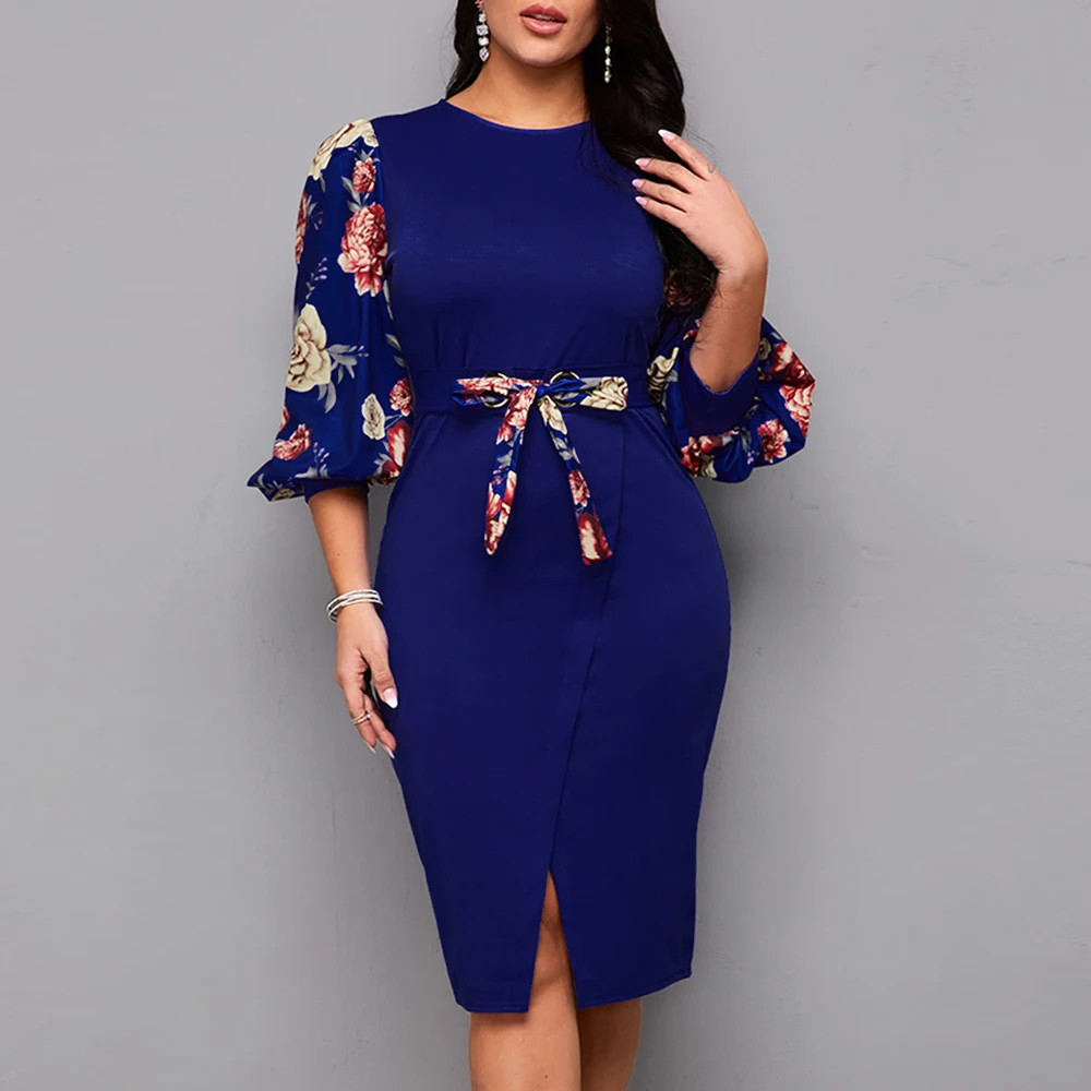 Женское вечервечерние платье размера плюс Черное и зеленое облегающее с