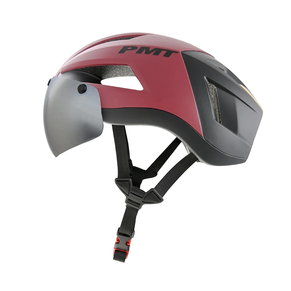 

PMT Cycling Ultralight helmet Breathable Road Bike Intergrally-molded With Removable Visor Goggles Safely Cap men women new