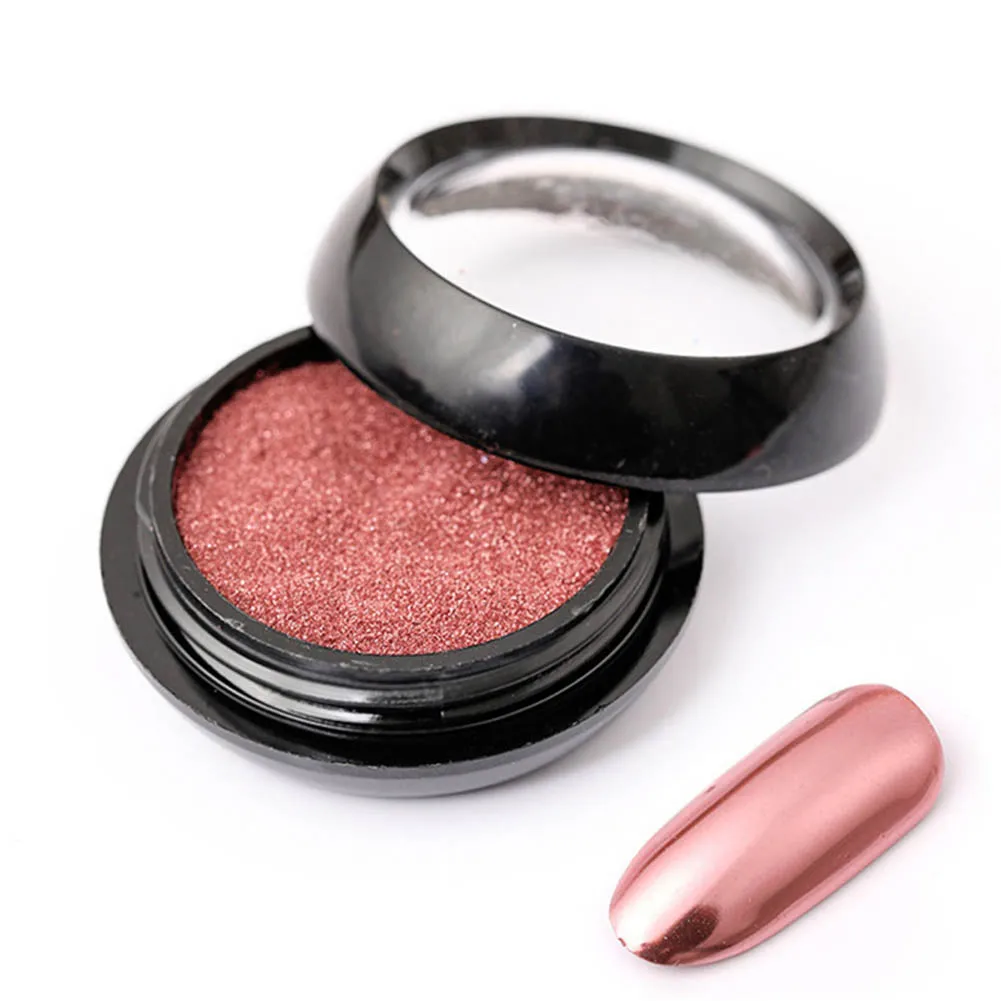 Зеркальный порошок для дизайна ногтей голографические металлические розовые