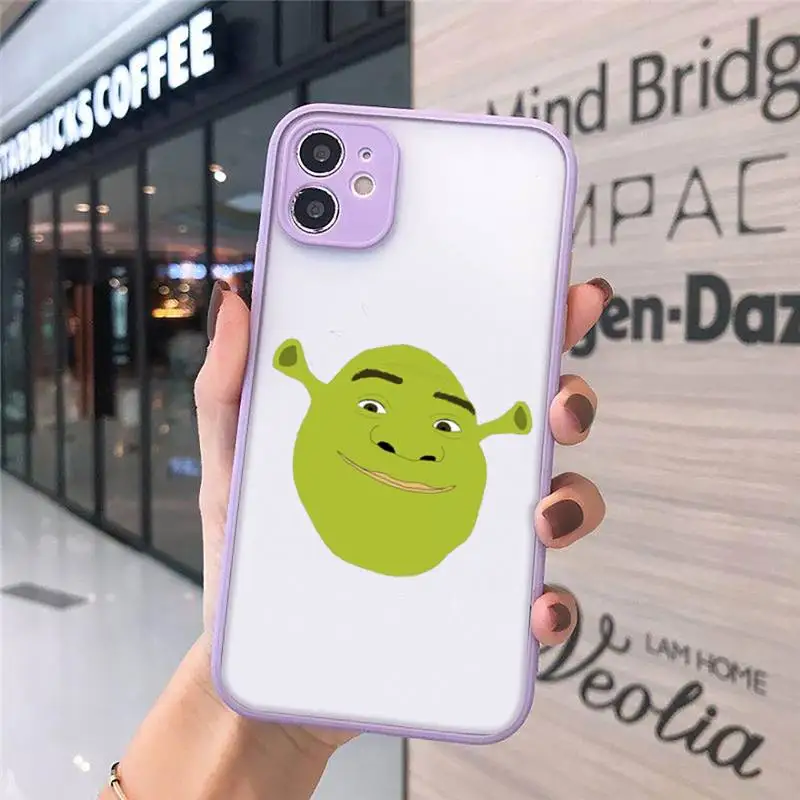 

Shrek Flexing meme Phone Cases matte transparent For iphone 7 8 11 12 plus mini x xs xr pro max cover