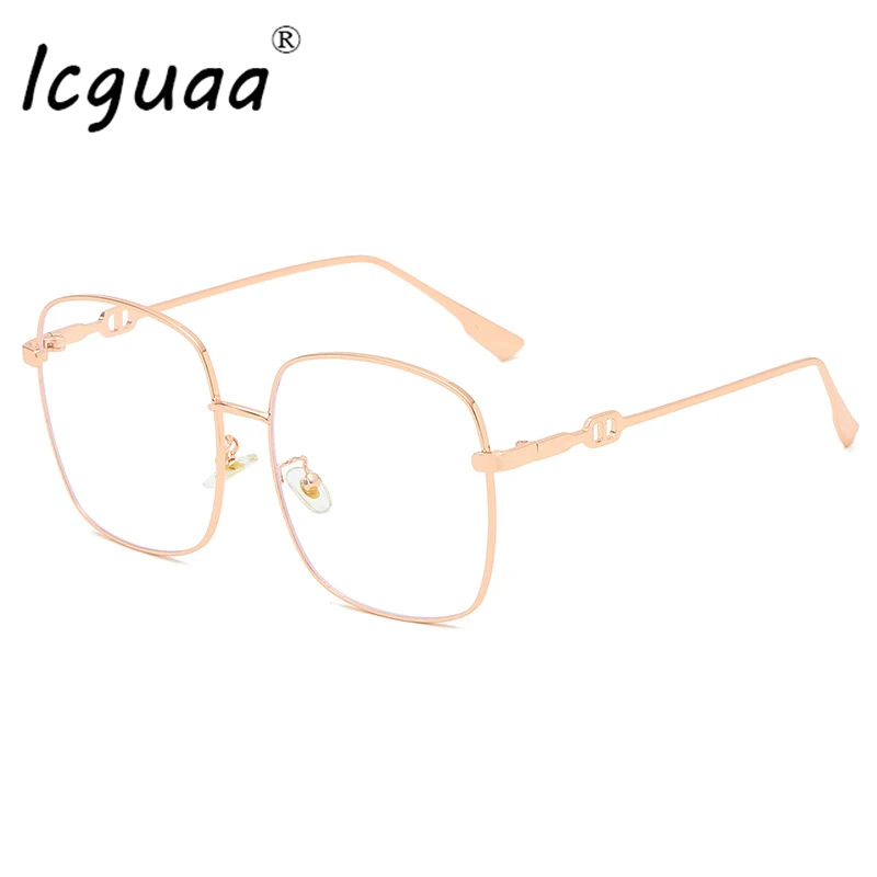 

Большие квадратные Оптические солнцезащитные очки с защитой от синего света в оправе для мужчин и женщин, прозрачные очки для работы за ком...