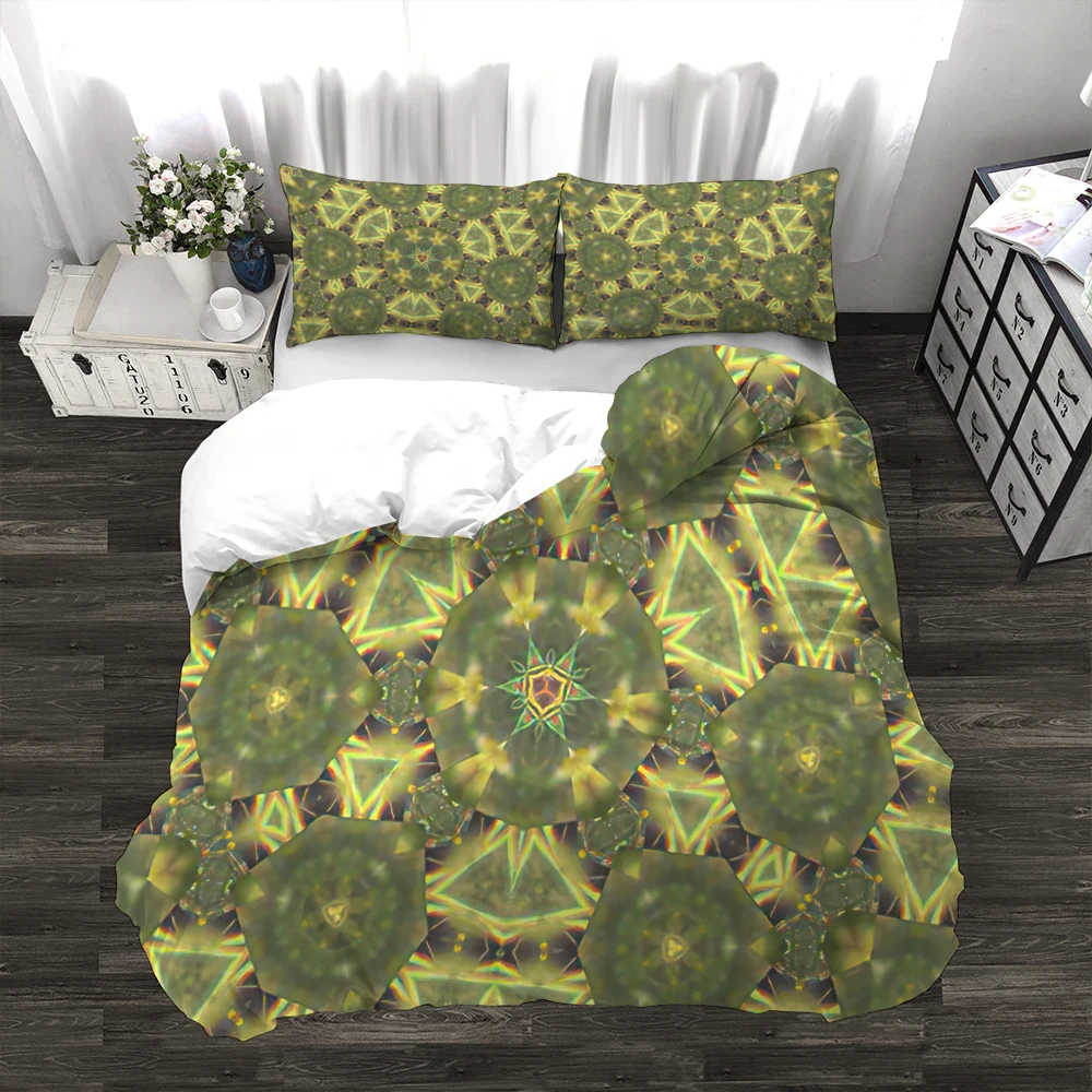 

3pcs Duvet Cover Set Customizable Polyester Stylish Durable Bohemia Mandala Art Style Comforter Bedding Set AU US UK Size