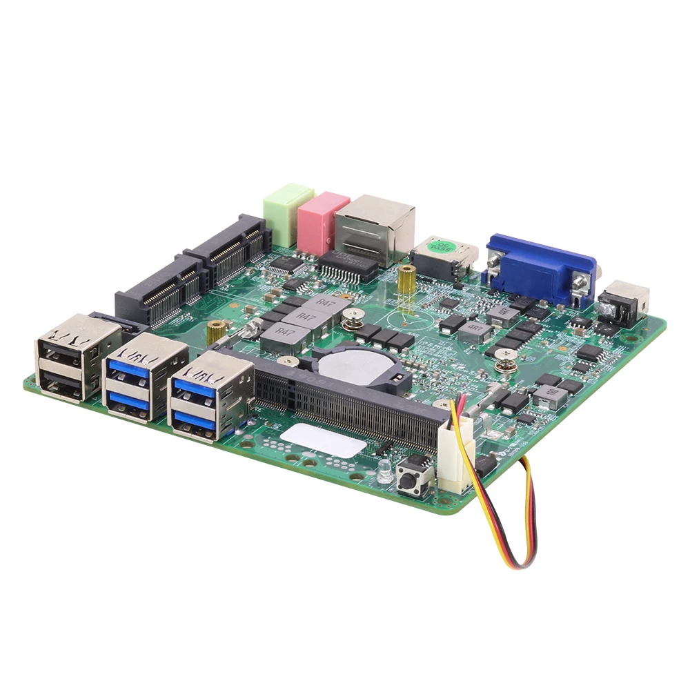 Intel Core i3-5005U мини ПК материнская плата DDR3L mSATA SATA 6* USB VGA HDMI Mini PCIE WiFi Bluetooth Gigabit LAN DC12V 5A 12x12 см