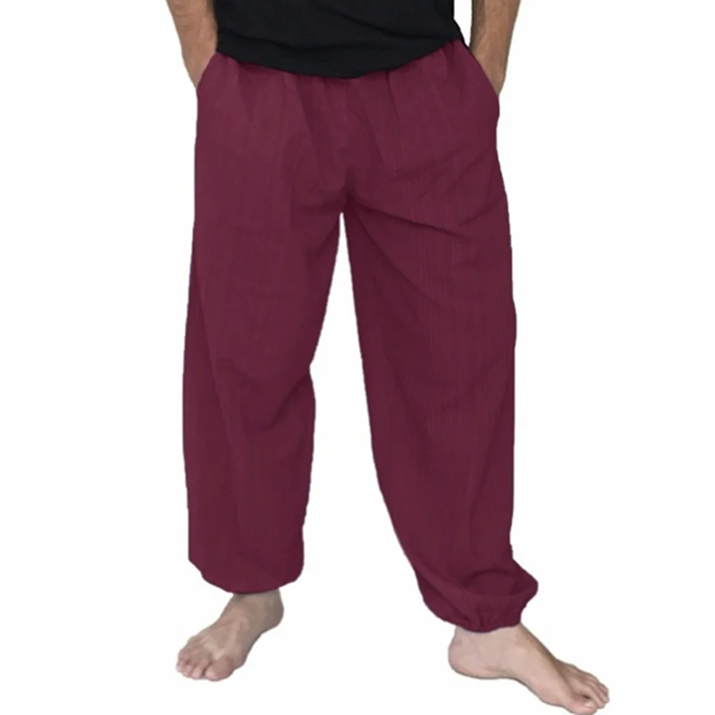 

Men Cargo Pants Male Casual Solid ankle-length Cargo Pants Fashion Men Breathable Comfortable Pants