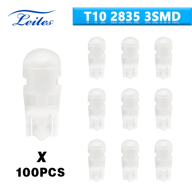 

100PCS Wholesale T10 2835 3SMD Light bulb 12v Led lightbar car electronics accessories canbus external spare parts supplies