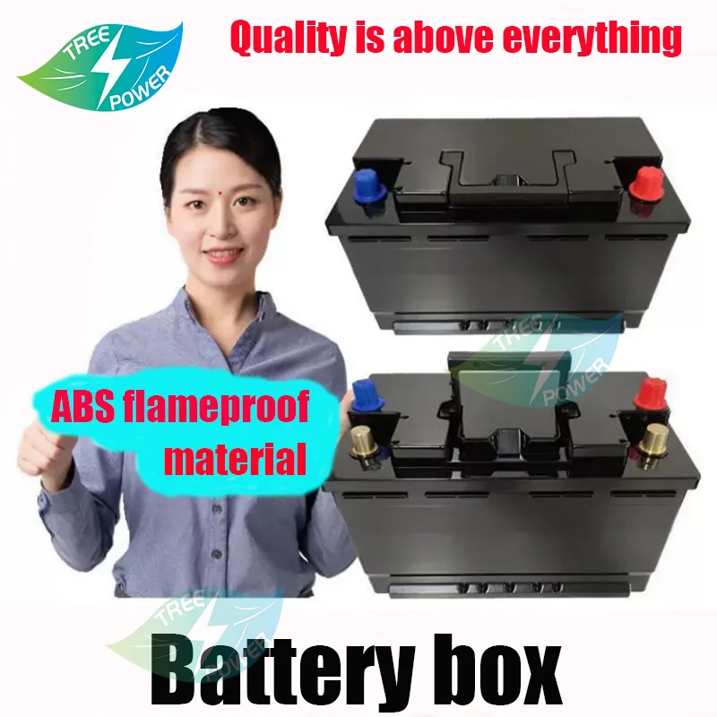 

Battery box with 2 USB ports cigarette lighter display voltage for 12v 24v 50A 100A 150A lifepo4 li LTO lead-ion battery