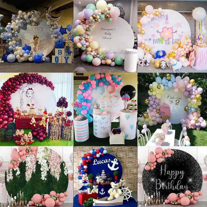 Mocsicka круглая фоновая фотография скатерть Розовая Цветочная стена Роза свадебное