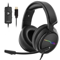 unitop xiberia v20 gaming headphones usb 7 1 headset for pc game computer bass stereo earphones with microphone led light