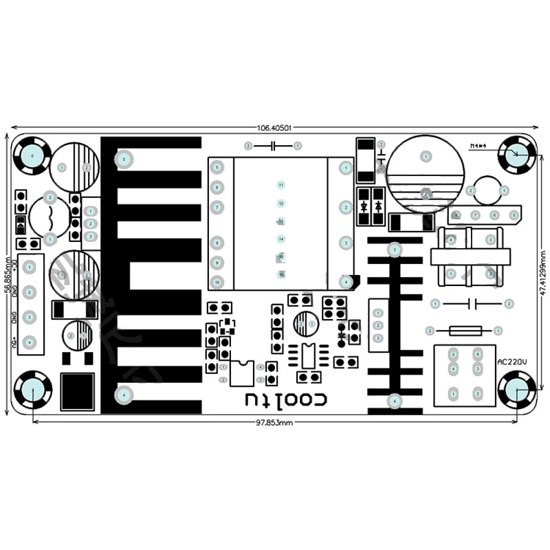 Высокая Мощность преобразователь переменного тока в постоянный 220V DC/DC 24V 4A 5V 1A 120