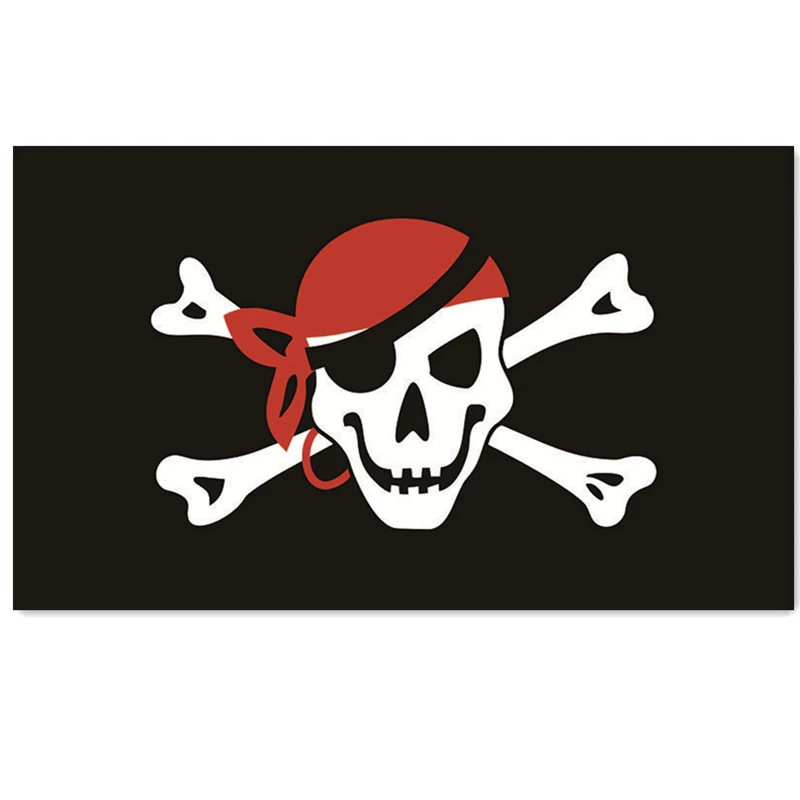 

factory direct 60*90cm 90*150cm 120*180cm Jolly Goger Flags and Banners Skull Bone Red Bandanna Skull Crossbones Pirate Flag