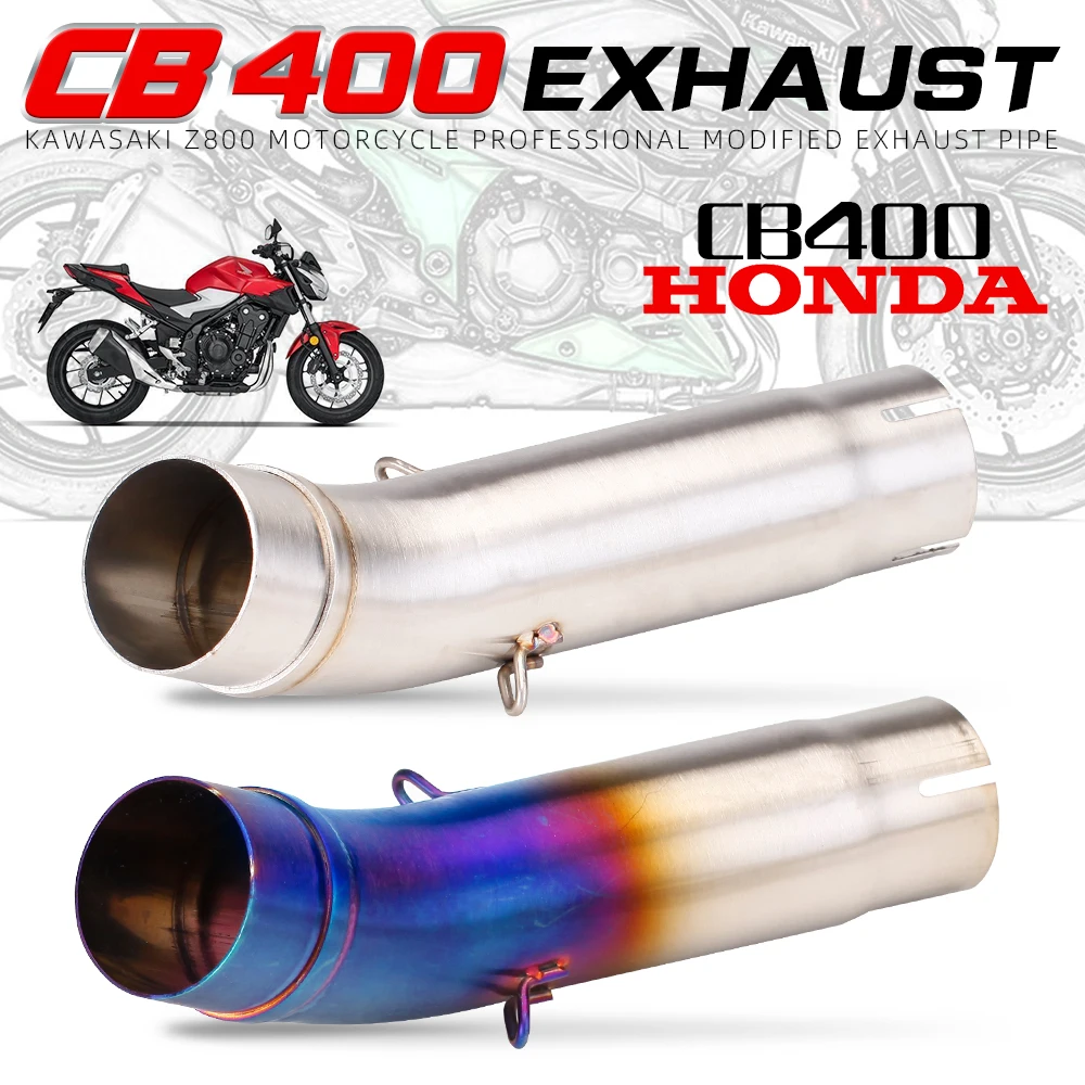 

Moto - Motorcycle Exhaust middle pipe Round Muffler for HONDA CB400 Slip-On all years 2007-2020