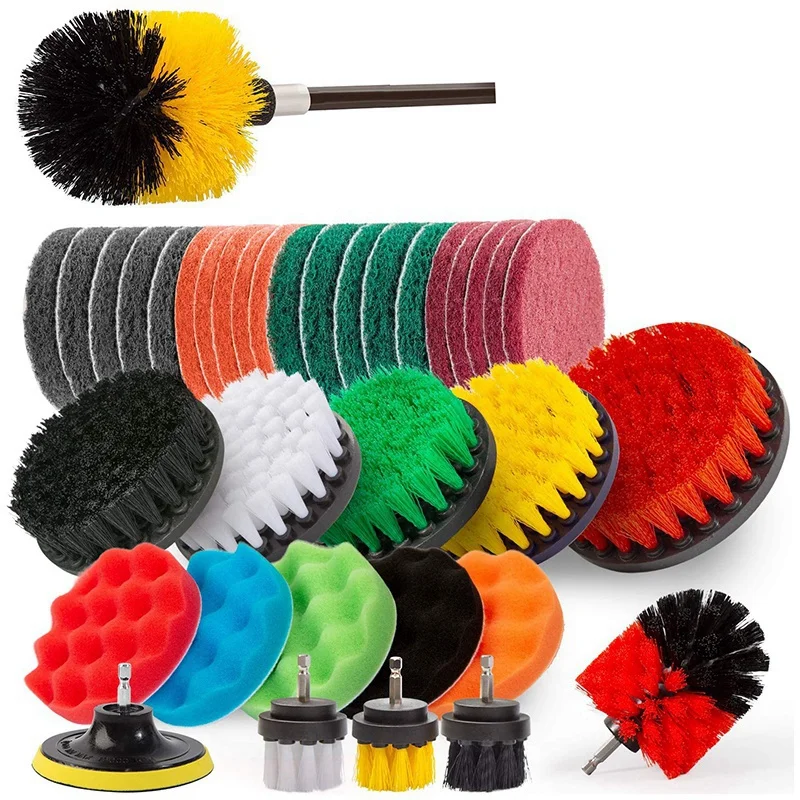 37 шт. Набор насадок для сверл щетка скруббера с удлиненным креплением чистки