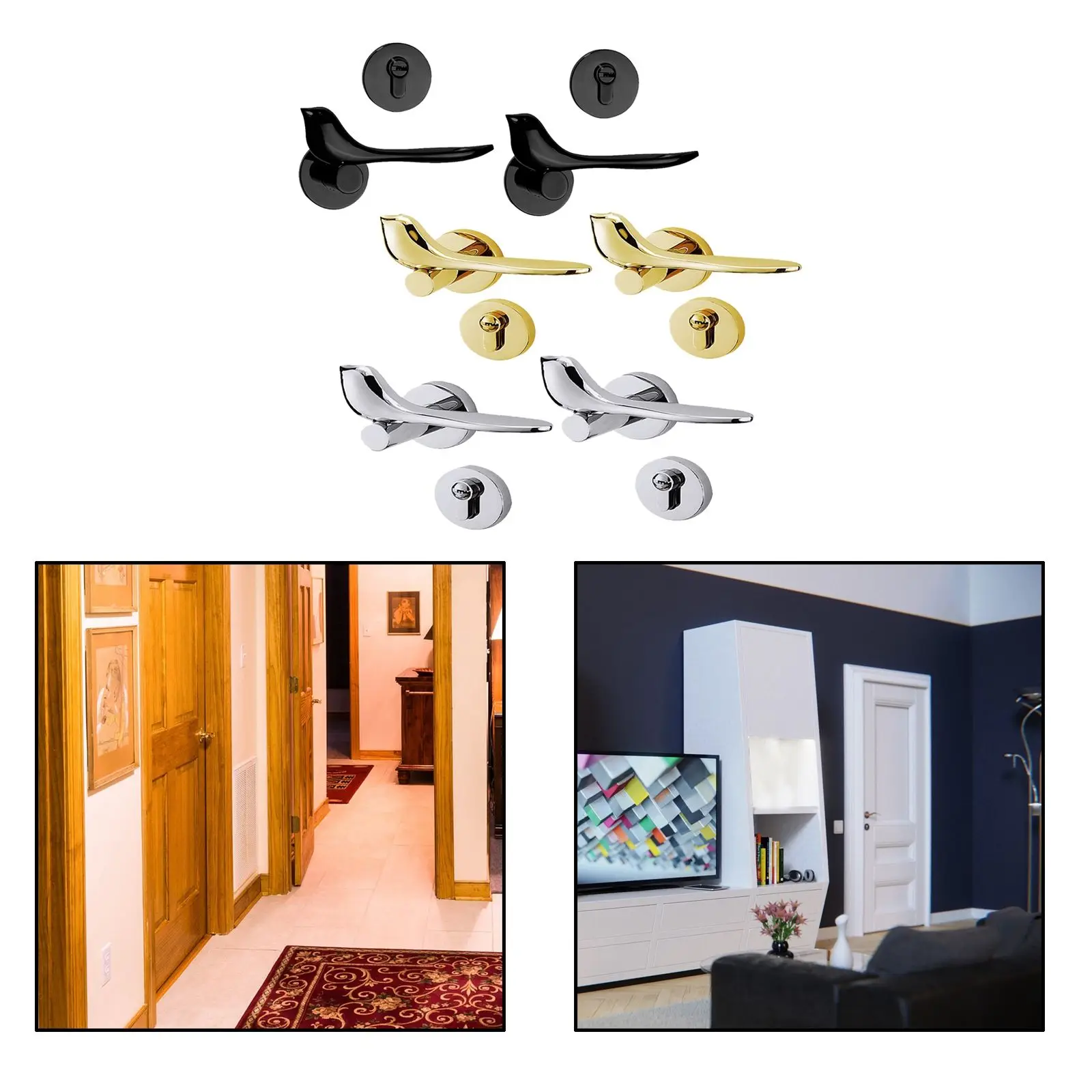 

Creative Handle Door Lock Door Hardware Fashion Lever Handle Door Lock for Room Bedroom