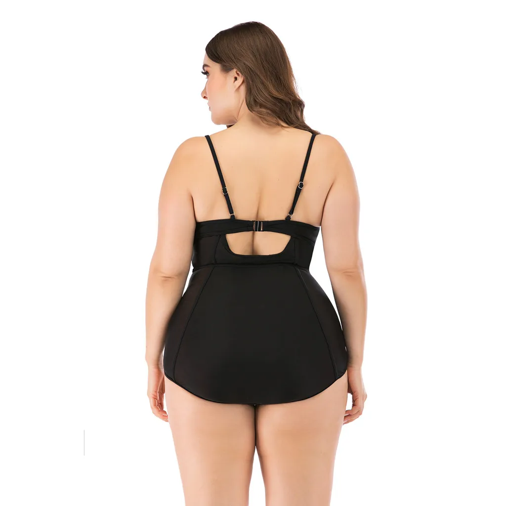 Женский сплошной купальник с цветочным принтом и чашками пуш-ап |