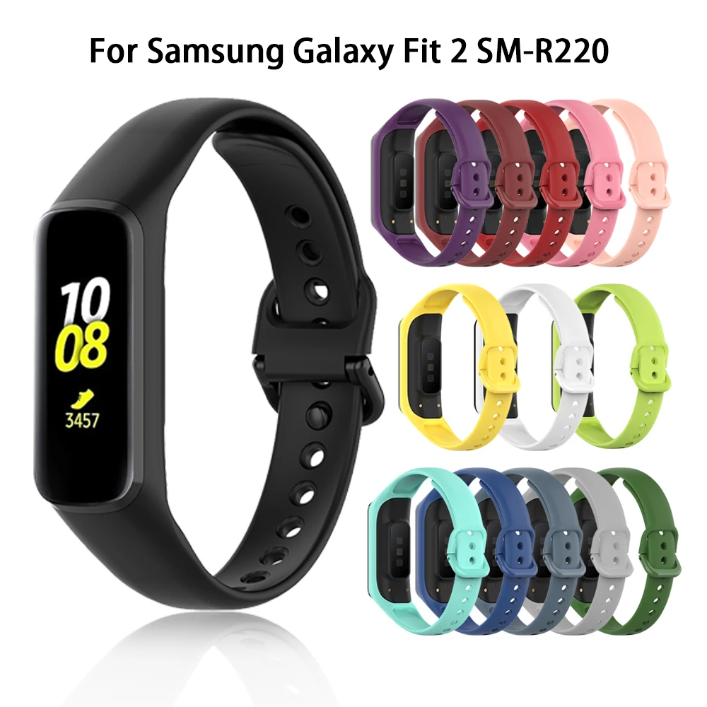 

Soft Silicone Sport Band Straps For Samsung Galaxy Fit 2 SM-R220 Bracelet Replacement Watchband For Samsung Galaxy Fit 2 Correa