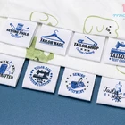 Этикетки для шитья на заказ, складки, этикетки для одежды на заказ, Именные Бирки из ткани, логотип или текст, хлопковая лента, дизайн на заказ