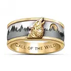 Мужское металлическое кольцо с выгравированной надписью Call Of The Wild