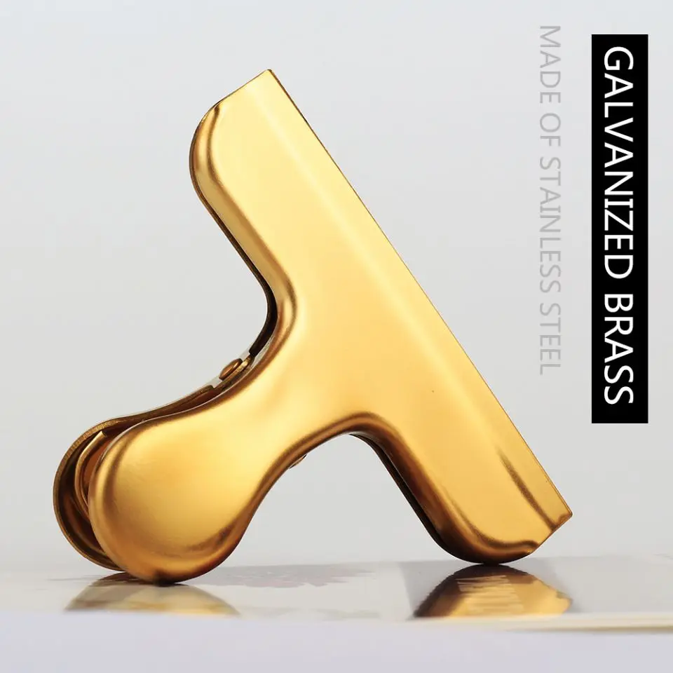 

Small and Big Gold or PinkBrass Clips For Home Use to Storage Food