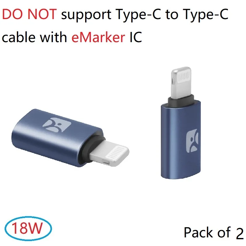 2 pc2 of PD Adapter Usb type-C Женский адаптер Lightning Мужской, кабель type-C с зарядкой и синхронизацией данных для преобразования huawei, samsung в iPhone/iPad/iPod - Цвет: 2 pc2 of PD Adapter
