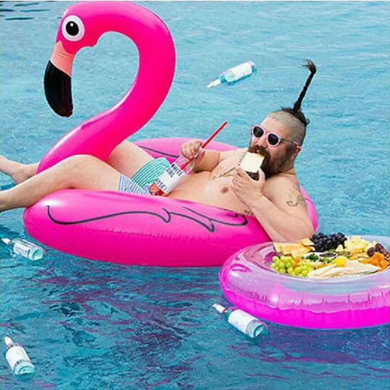 2021 Giant Flamingo Inflatable Swimming Ring for Pool Adult Baby Swimming Ring Float Swim Circle Pool Toys Beach Party Supply images - 6