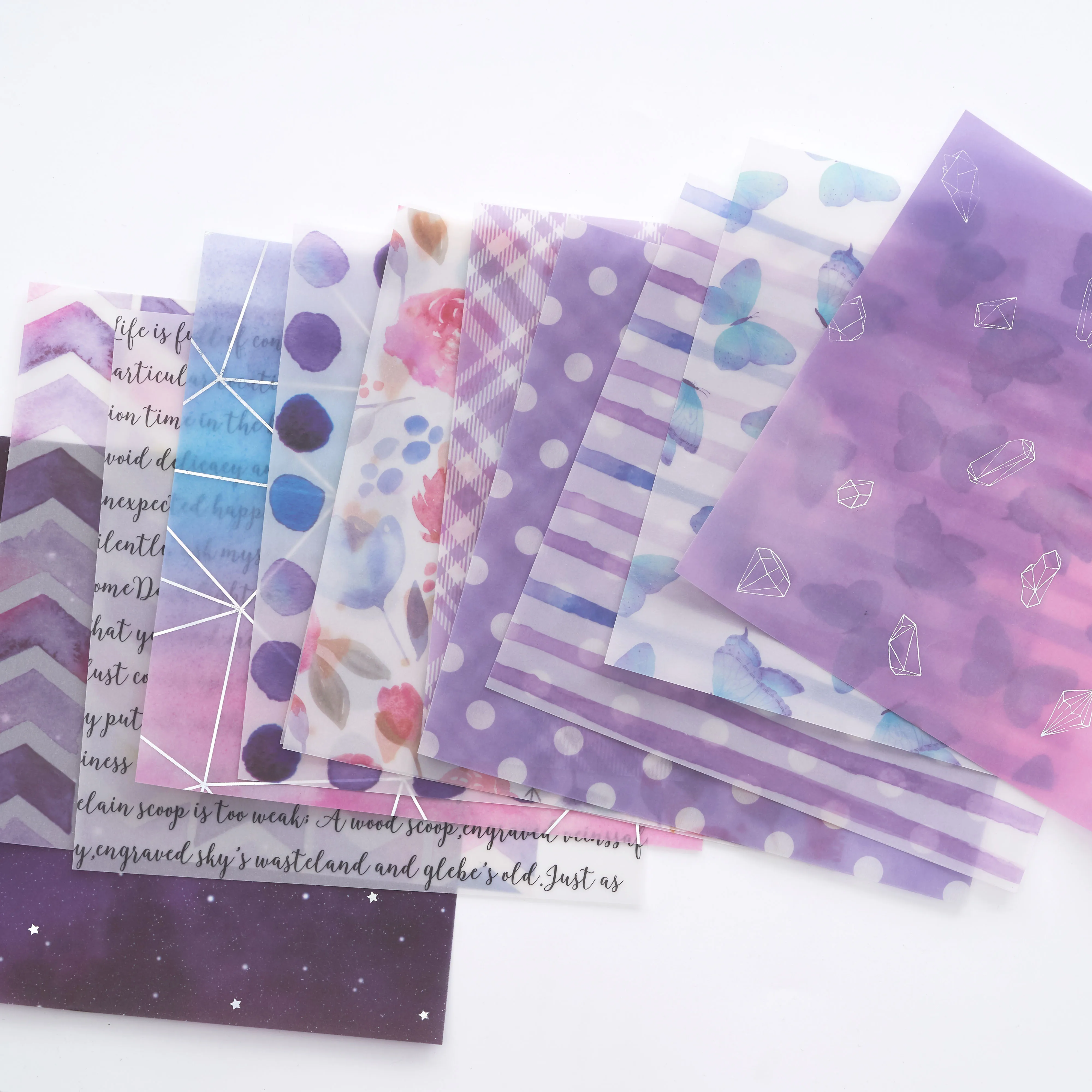 24 листа фиолетовых бумажных пакетов для скрапбукинга Искусство и ремесла Сделай