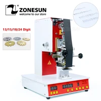 ZONESUN Electric Rolling Ribbon Printer Hot Thermal Printing Machine Date Batch On Leather Plastic Paper Bag Packing Box