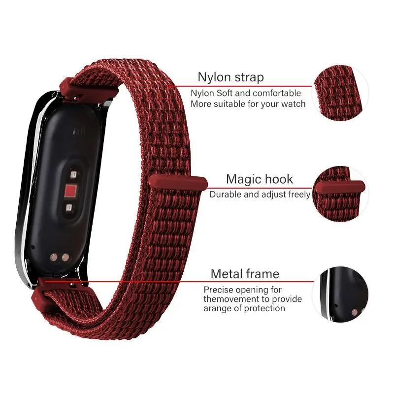 Mi band 4 ремешок нейлоновый холст ремешок для Xiao mi band 4 Смарт часы браслет аксессуары для mi Band 4 mi 4 Pulseira