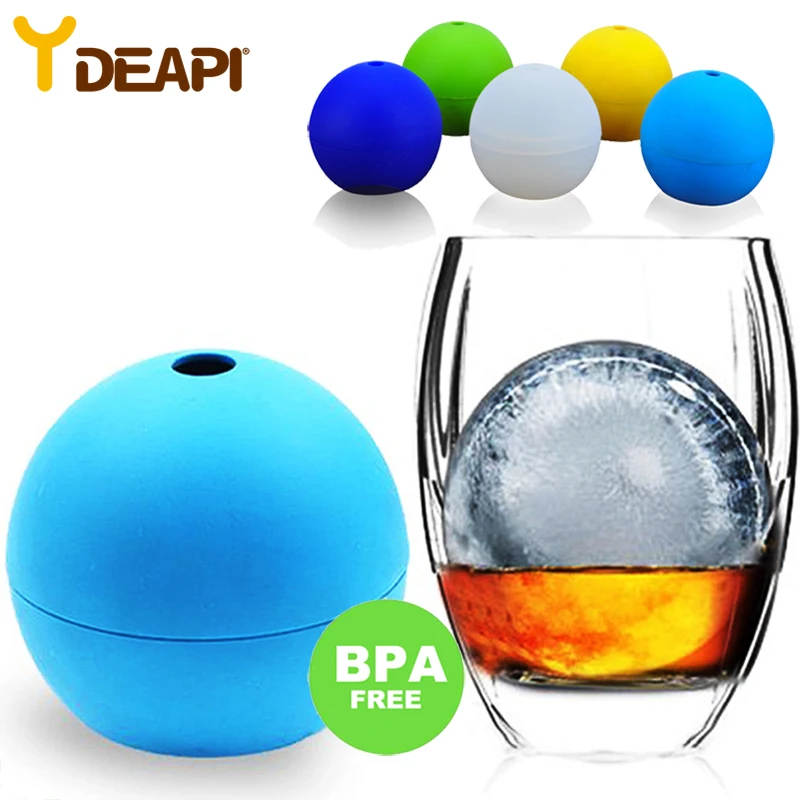 

YDEAPI 2Pcs Food Grade Large Whisky Ice Ball 6cm Round Whisky Silicone Ice Ball Mold Big Sphere Ice Mould Whiskey Ice Ball MakeR